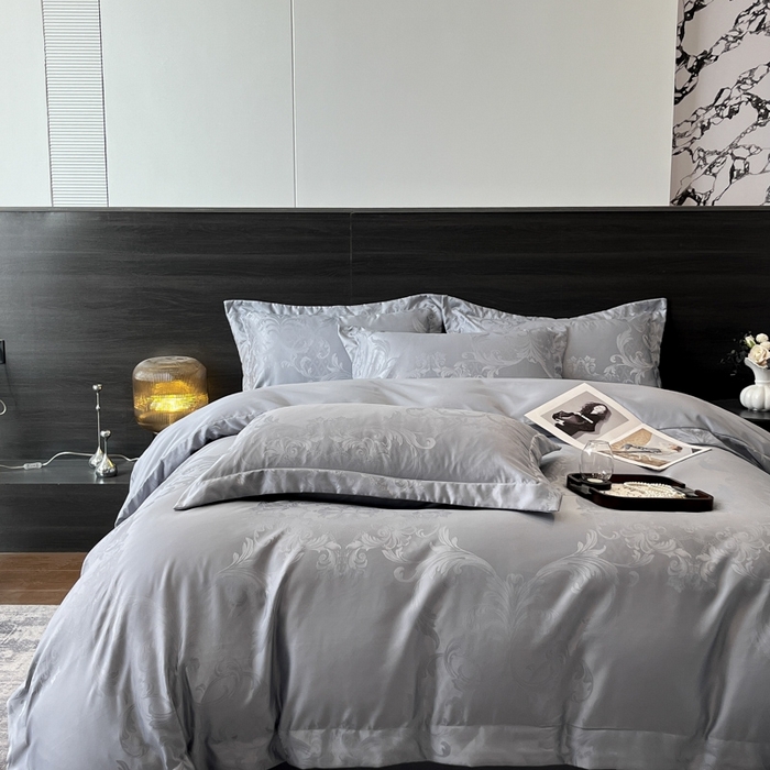 91家纺网 家纺一手货源 找家纺 （总）金牛座家纺 2026春夏新款高精密大花位贡缎提花四件套-赫拉