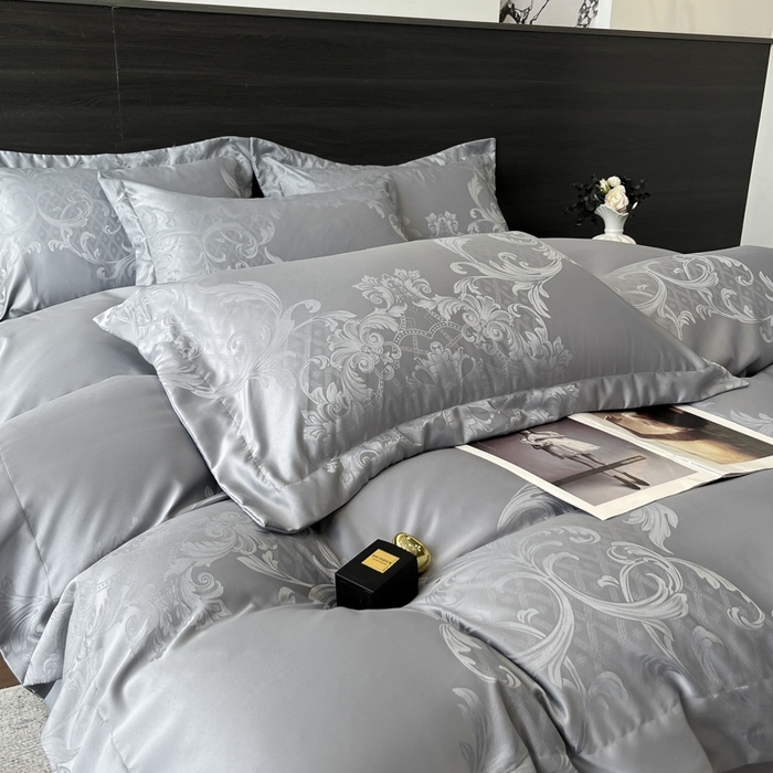 91家纺网 家纺一手货源 找家纺 （总）金牛座家纺 2026春夏新款高精密大花位贡缎提花四件套-赫拉