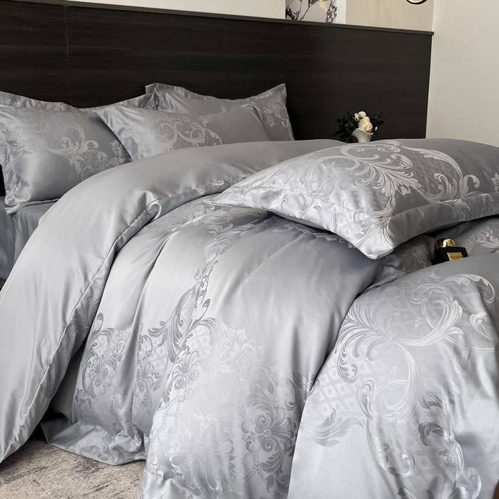 91家纺网 家纺一手货源 找家纺 （总）金牛座家纺 2026春夏新款高精密大花位贡缎提花四件套-赫拉