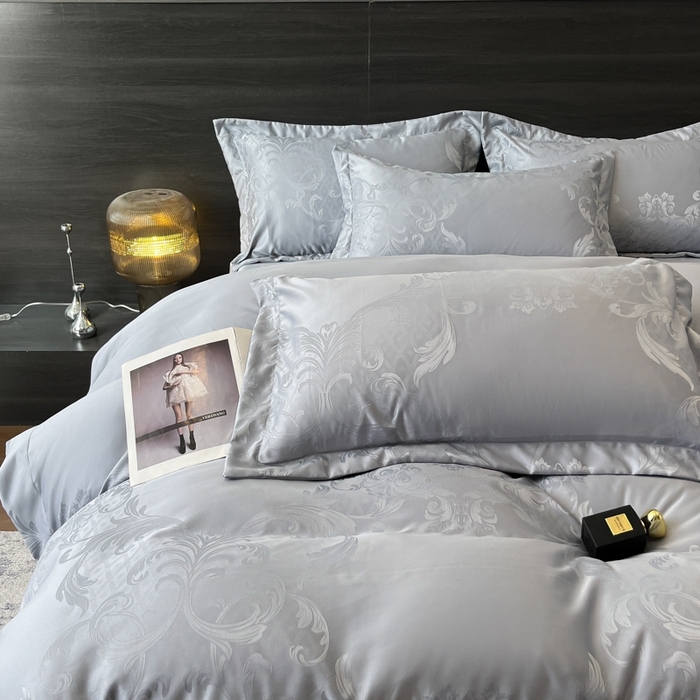 91家纺网 家纺一手货源 找家纺 （总）金牛座家纺 2026春夏新款高精密大花位贡缎提花四件套-赫拉