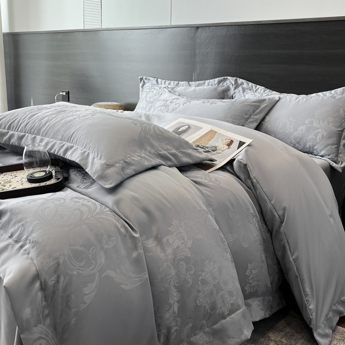 91家纺网 家纺一手货源 找家纺 （总）金牛座家纺 2026春夏新款高精密大花位贡缎提花四件套-赫拉