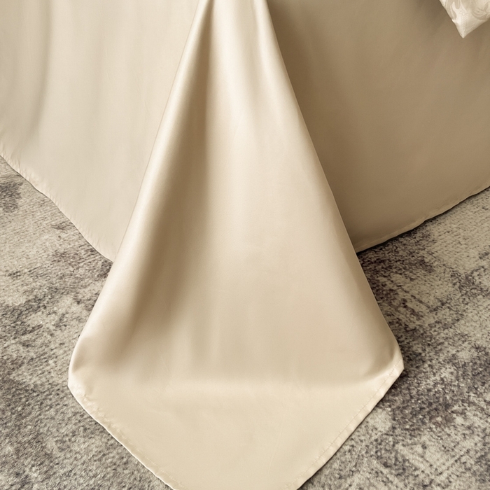 91家纺网 家纺一手货源 找家纺 金牛座家纺 2026春夏新款高精密大花位贡缎提花四件套-赫拉 赫拉-香槟