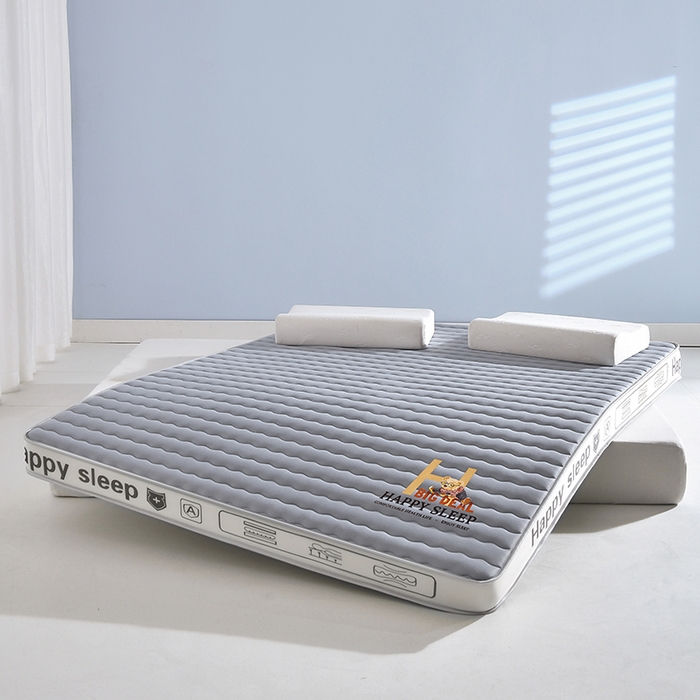 91家纺网 家纺一手货源 找家纺 顺发床垫 2026新款牛奶丝乳胶抗压棉床垫 H熊--灰-10cm