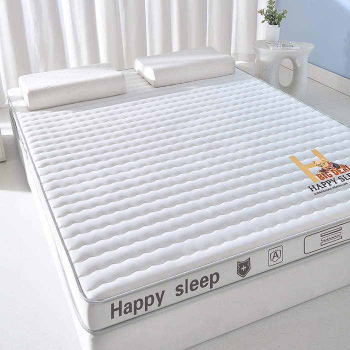 91家纺网 家纺一手货源 找家纺 顺发床垫 2026新款牛奶丝乳胶抗压棉床垫 H熊--白-10cm