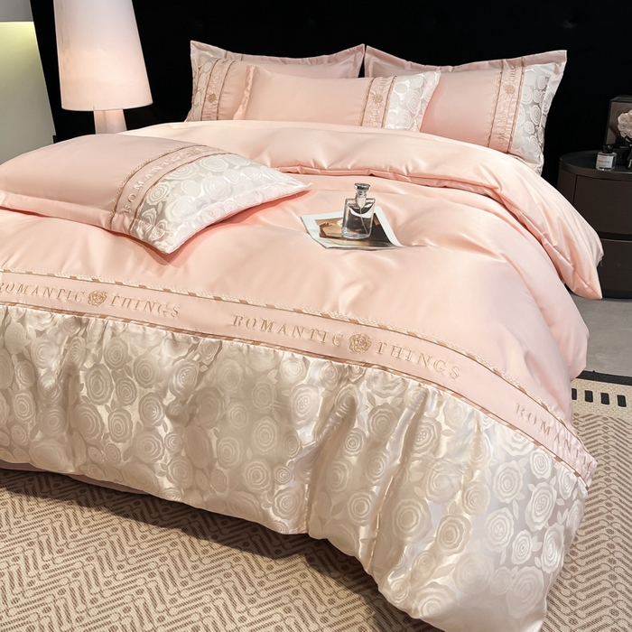 91家纺网 家纺一手货源 找家纺 总金牛座魅惑系列宽边水洗真丝四件套冰丝四件套天丝四件套