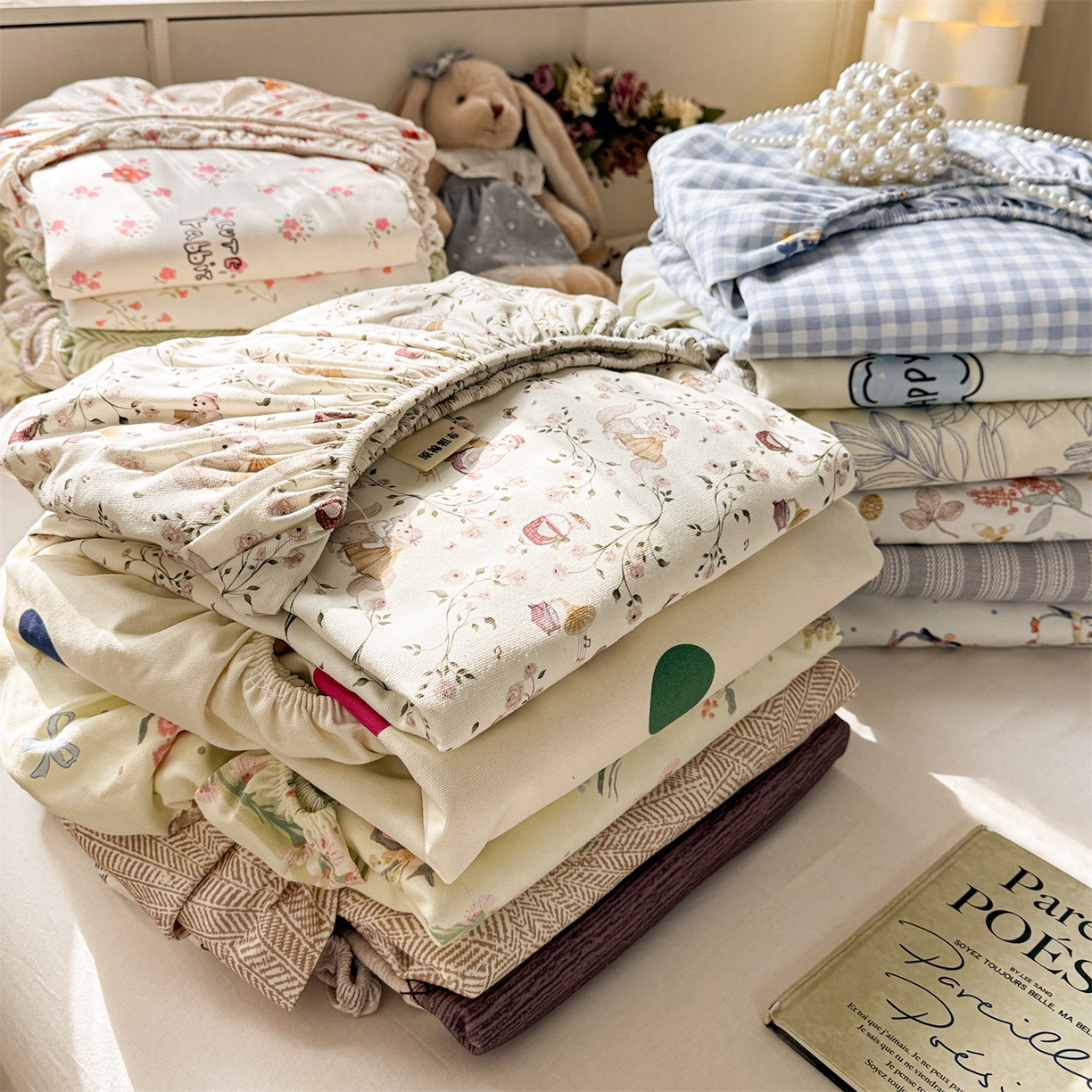 91家纺网 家纺一手货源 找家纺 （总）名兮家居 2026春夏新款A类全棉纯棉老粗布床笠 床笠单件