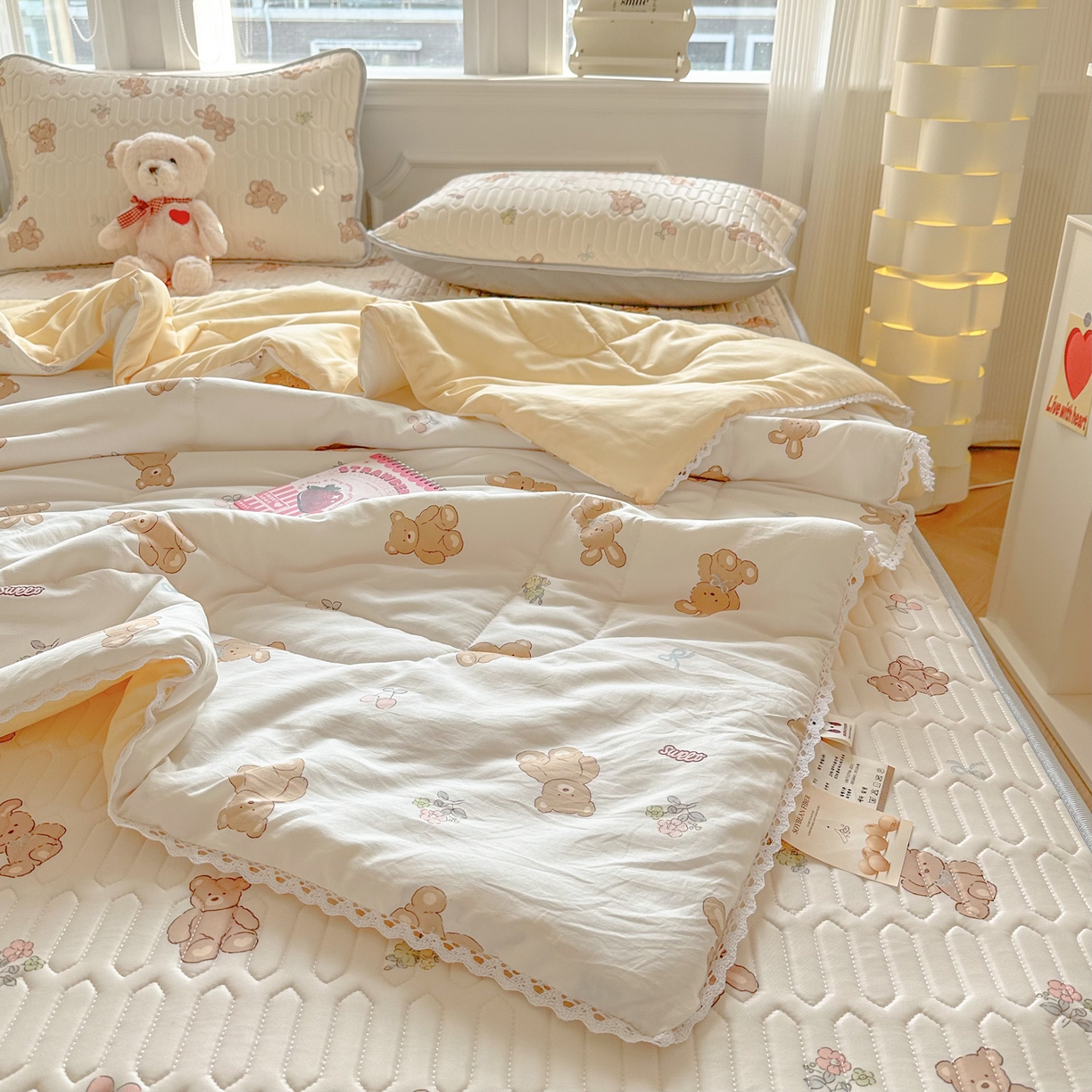 91家纺网 家纺一手货源 找家纺 （总）慕尚家纺 2026新款乳胶凉席夏被空调被夏凉被套装组合