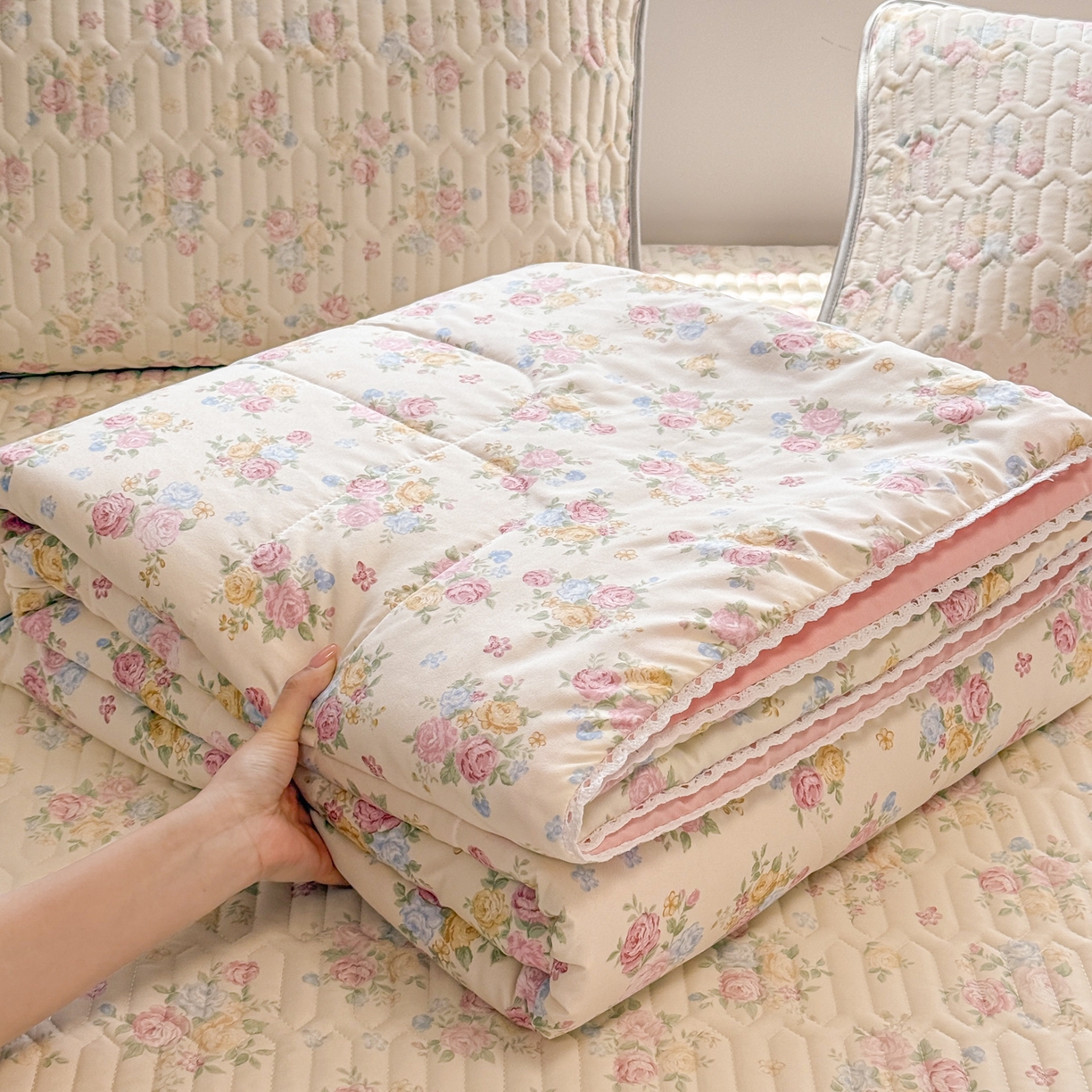 91家纺网 家纺一手货源 找家纺 （总）慕尚家纺 2026新款乳胶凉席夏被空调被夏凉被套装组合