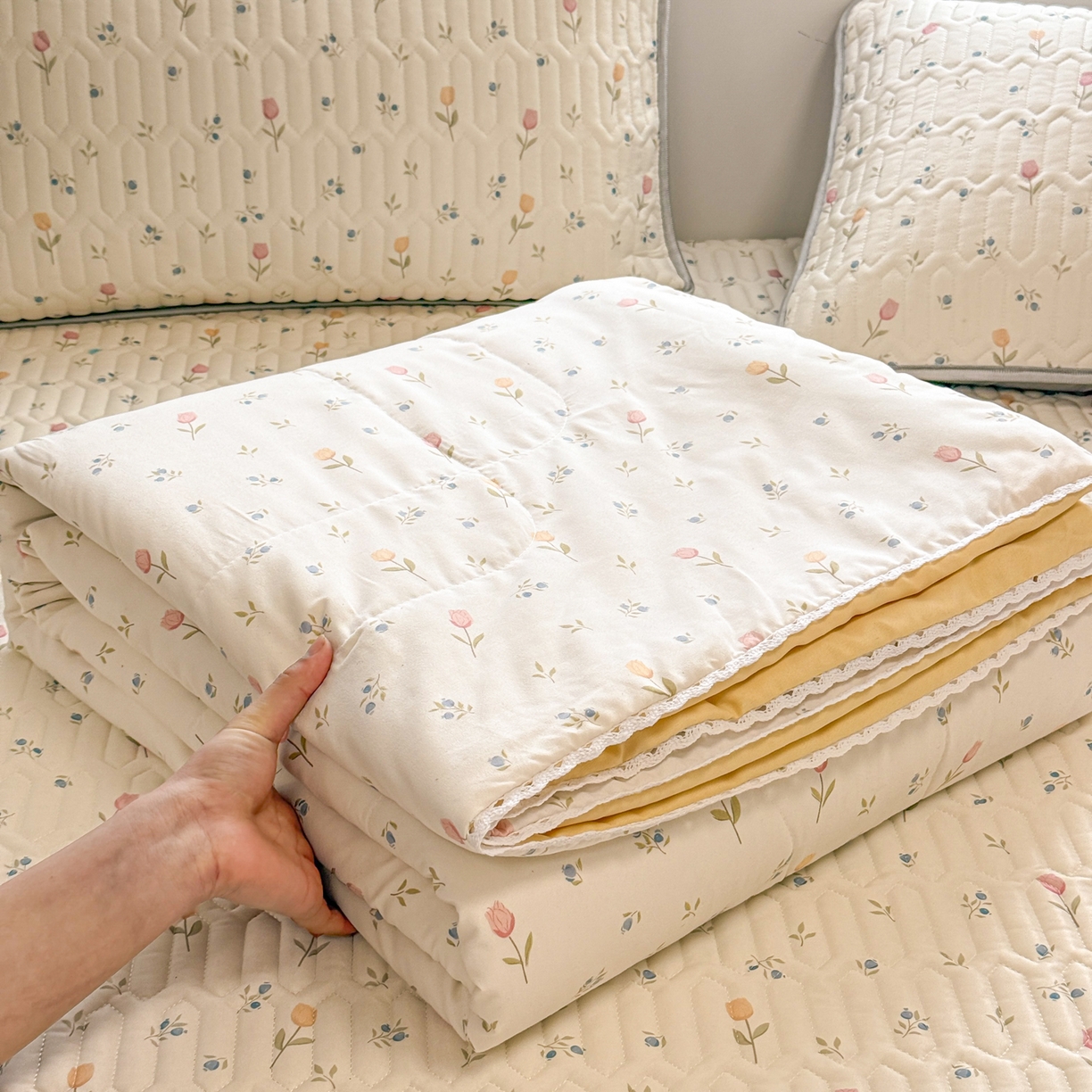 91家纺网 家纺一手货源 找家纺 （总）慕尚家纺 2026新款乳胶凉席夏被空调被夏凉被套装组合