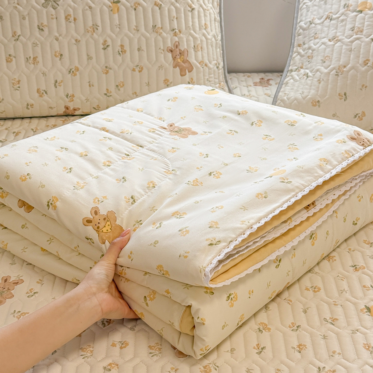 91家纺网 家纺一手货源 找家纺 （总）慕尚家纺 2026新款乳胶凉席夏被空调被夏凉被套装组合