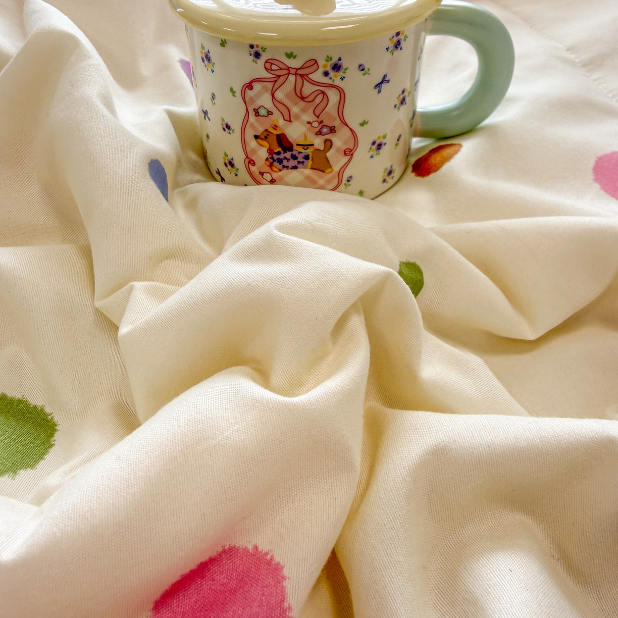 91家纺网 家纺一手货源 找家纺 慕尚家纺 2026新款乳胶凉席夏被空调被夏凉被套装组合 多彩熊