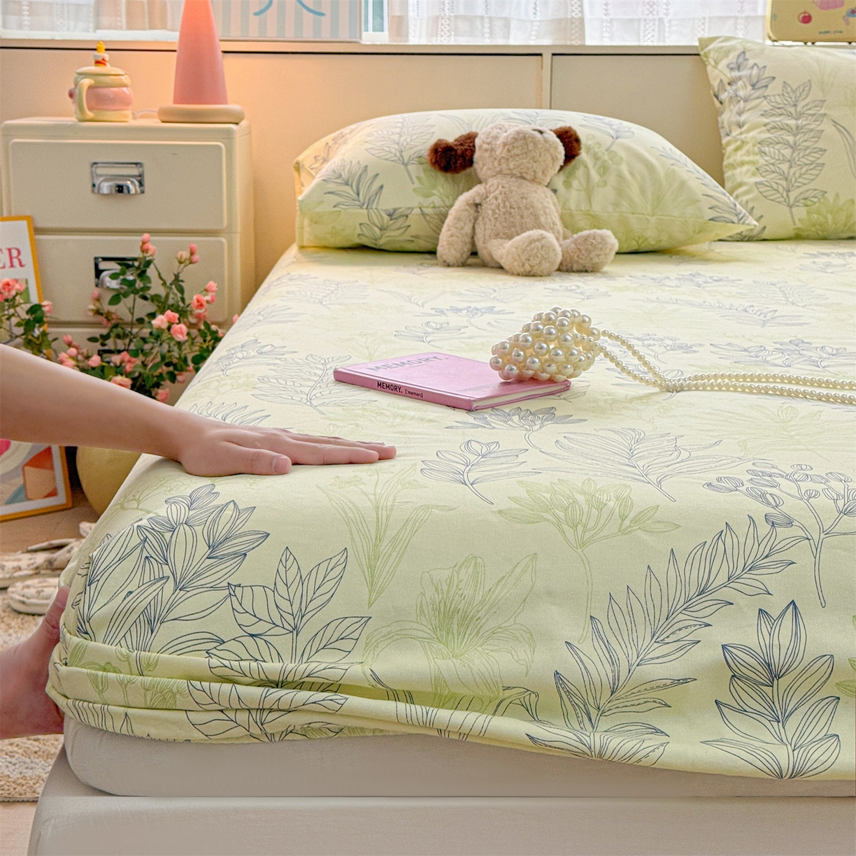 91家纺网 家纺一手货源 找家纺 （总）名兮家居 2026春夏新款A类全棉纯棉老粗布床笠 床笠单件