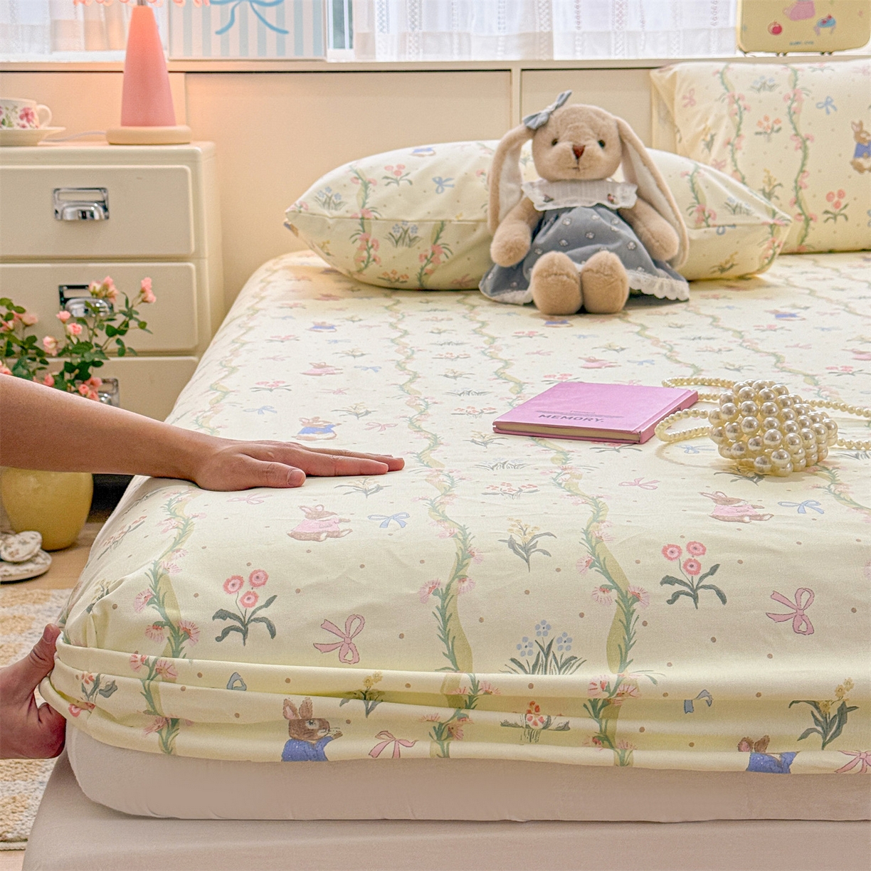 91家纺网 家纺一手货源 找家纺 （总）名兮家居 2026春夏新款A类全棉纯棉老粗布床笠 床笠单件