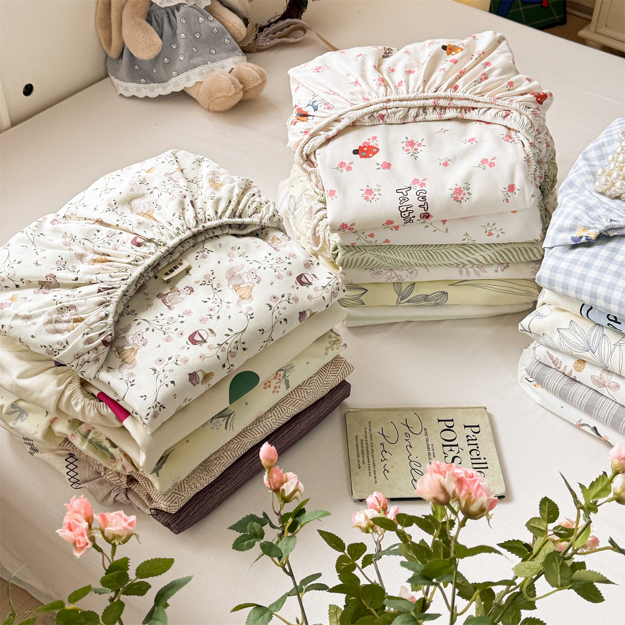 名兮家居 2026春夏新款A类全棉纯棉老粗布床笠 床笠单件 组合图仅供展示不可下单