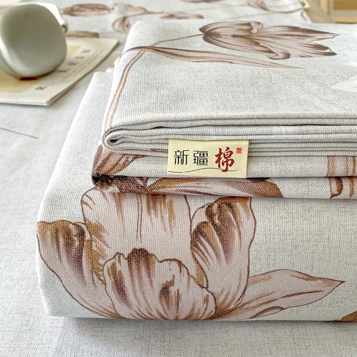 91家纺网 家纺一手货源 找家纺 首爱家纺 2026春夏新款100%全棉纯棉老粗布床单凉席席子 繁苏