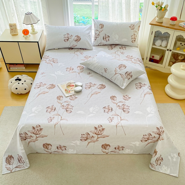 91家纺网 家纺一手货源 找家纺 首爱家纺 2026春夏新款100%全棉纯棉老粗布床单凉席席子 繁苏