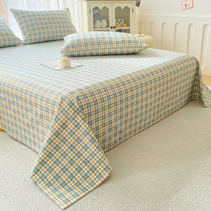 91家纺网 家纺一手货源 找家纺 首爱家纺 2026春夏新款100%全棉纯棉老粗布床单凉席席子 巴克曼