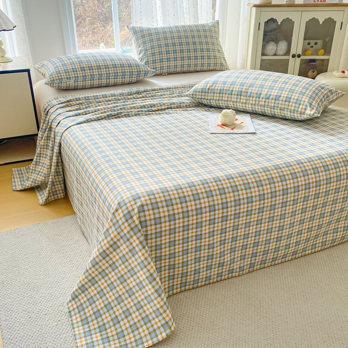 91家纺网 家纺一手货源 找家纺 首爱家纺 2026春夏新款100%全棉纯棉老粗布床单凉席席子 巴克曼