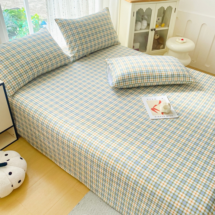 91家纺网 家纺一手货源 找家纺 棉乐町家居 2026春夏新款100%全棉纯棉老粗布床单凉席席子 巴克曼