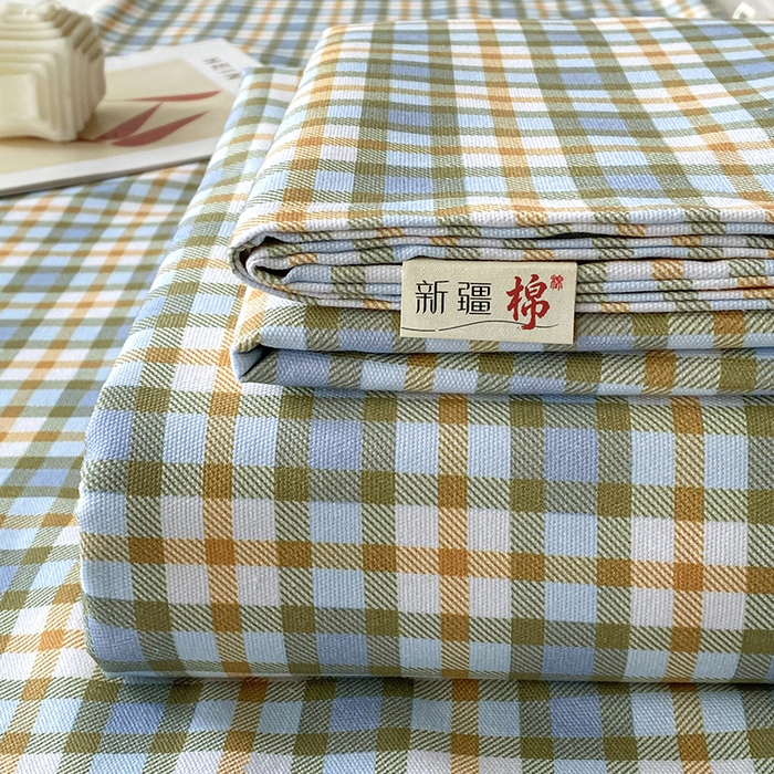 91家纺网 家纺一手货源 找家纺 棉乐町家居 2026春夏新款100%全棉纯棉老粗布床单凉席席子 巴克曼