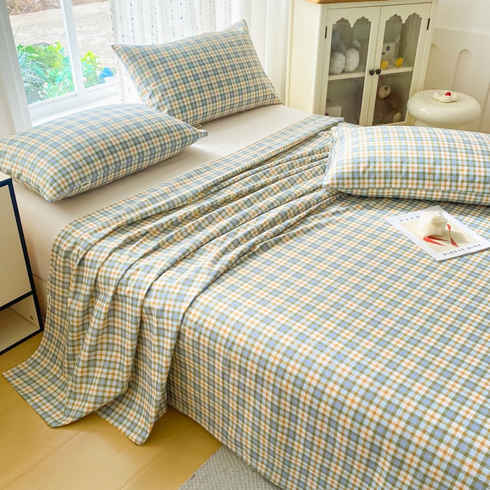 91家纺网 家纺一手货源 找家纺 棉乐町家居 2026春夏新款100%全棉纯棉老粗布床单凉席席子 巴克曼