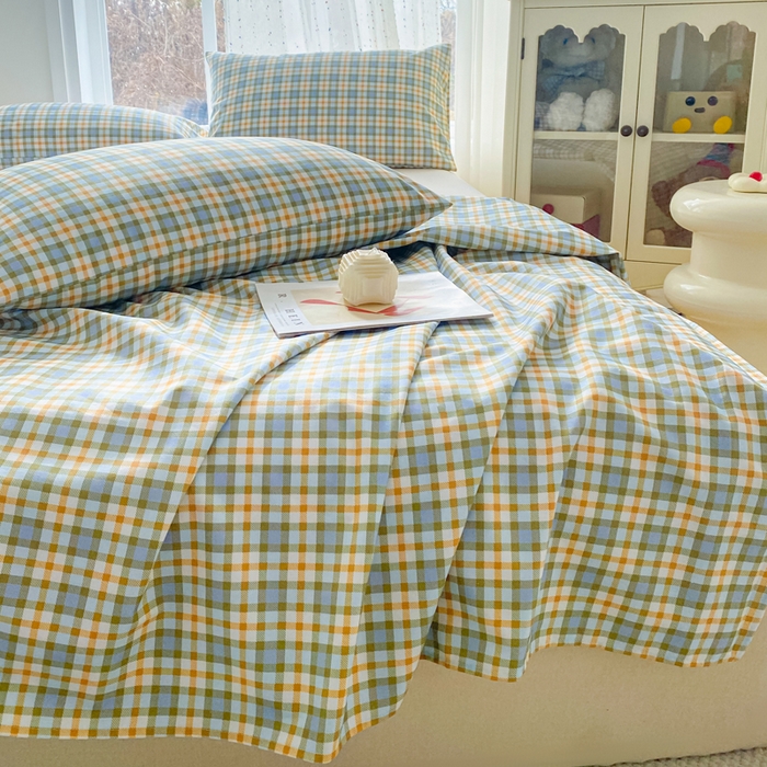 91家纺网 家纺一手货源 找家纺 棉乐町家居 2026春夏新款100%全棉纯棉老粗布床单凉席席子 巴克曼