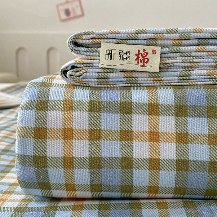 91家纺网 家纺一手货源 找家纺 （总）棉乐町家居 2025新款升级细纱原棉老粗布印花单床笠床笠单件单品床笠