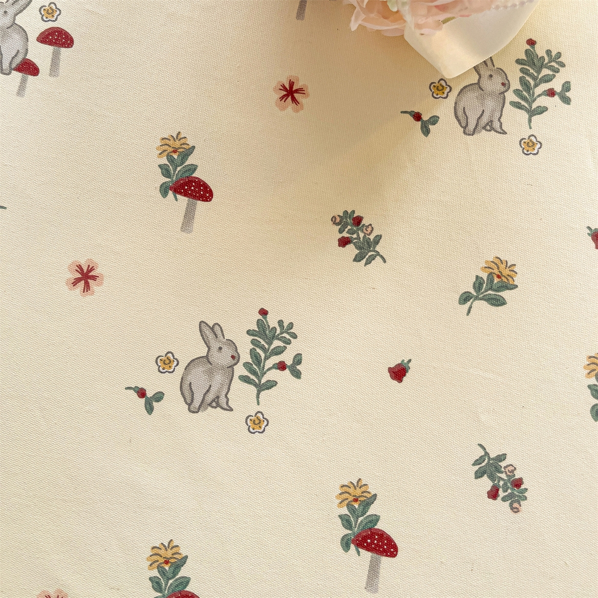 91家纺网 家纺一手货源 找家纺 名兮家居 2026春夏新款A类全棉纯棉老粗布床笠 床笠单件 花兔兔