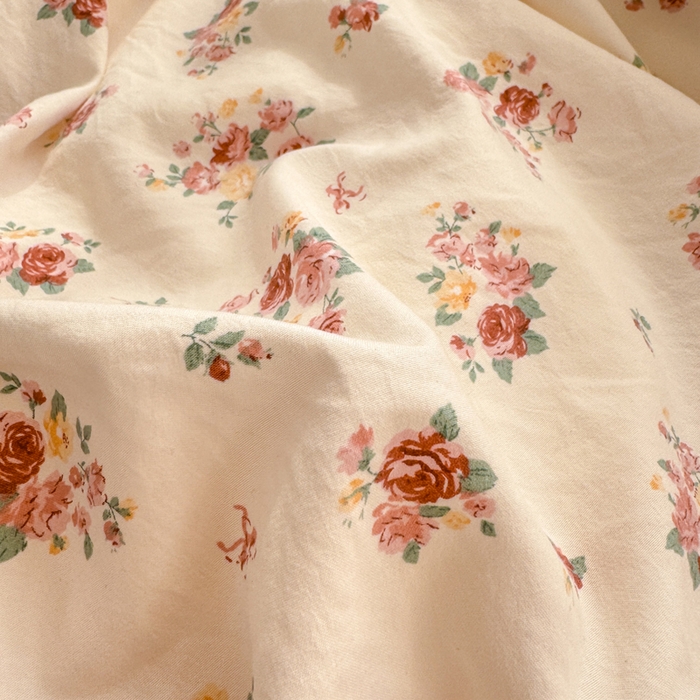 91家纺网 家纺一手货源 找家纺 梦忧草 2026新款春夏新款法式花边小清新四件套仿棉云感纱三件套单被套单件 粉雾蔷薇