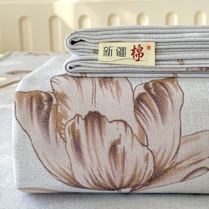 91家纺网 家纺一手货源 找家纺 金泰莱 2026春夏新款100%全棉纯棉老粗布床单凉席席子 繁苏