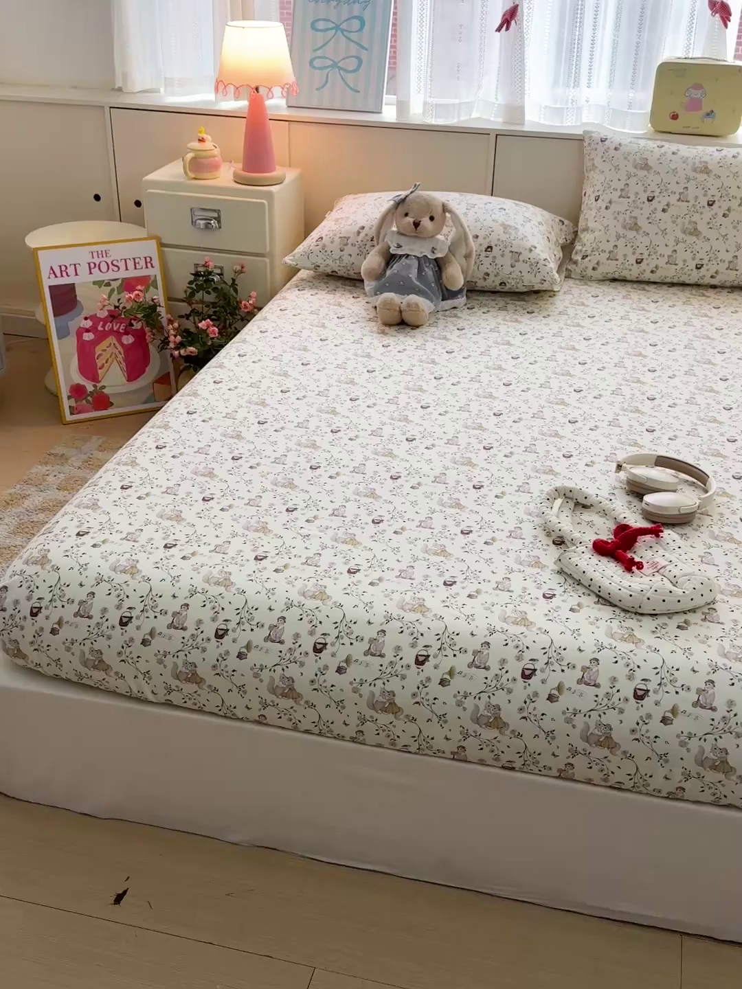 91家纺网 家纺一手货源 找家纺 名兮家居 2026春夏新款A类全棉纯棉老粗布床笠 床笠单件 森林舞会