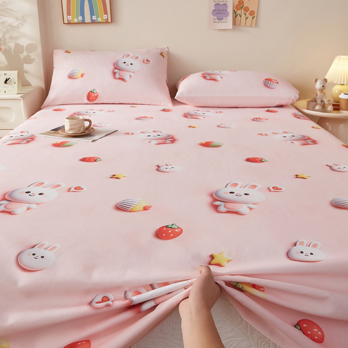 91家纺网 家纺一手货源 找家纺 （总）奇丝雅 2026新款数码印花5D加厚老粗布床单单件双人家用特厚被单三件套学生宿舍床单凉席