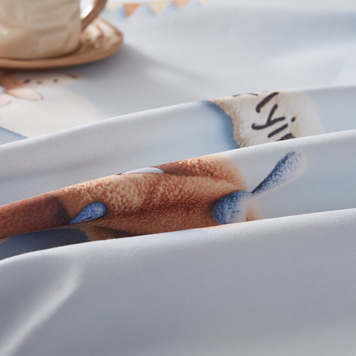 91家纺网 家纺一手货源 找家纺 奇丝雅 2026新款数码印花5D加厚老粗布床单单件双人家用特厚被单三件套学生宿舍床单凉席 飞行中队