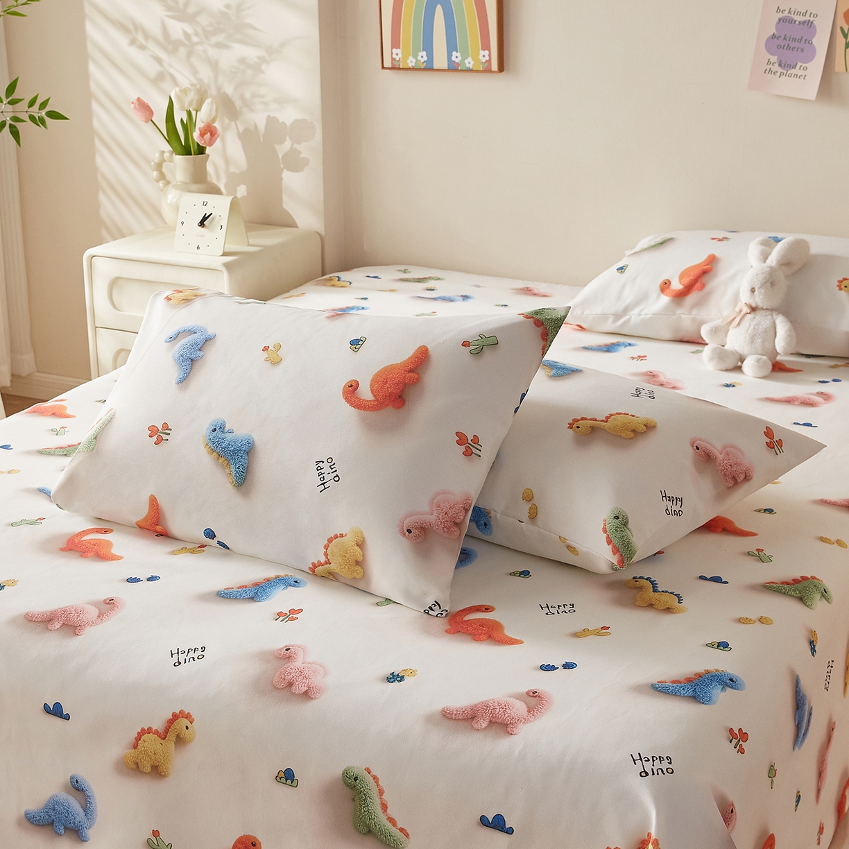 91家纺网 家纺一手货源 找家纺 奇丝雅 2026新款数码印花5D加厚老粗布床单单件双人家用特厚被单三件套学生宿舍床单凉席 彩萌龙园