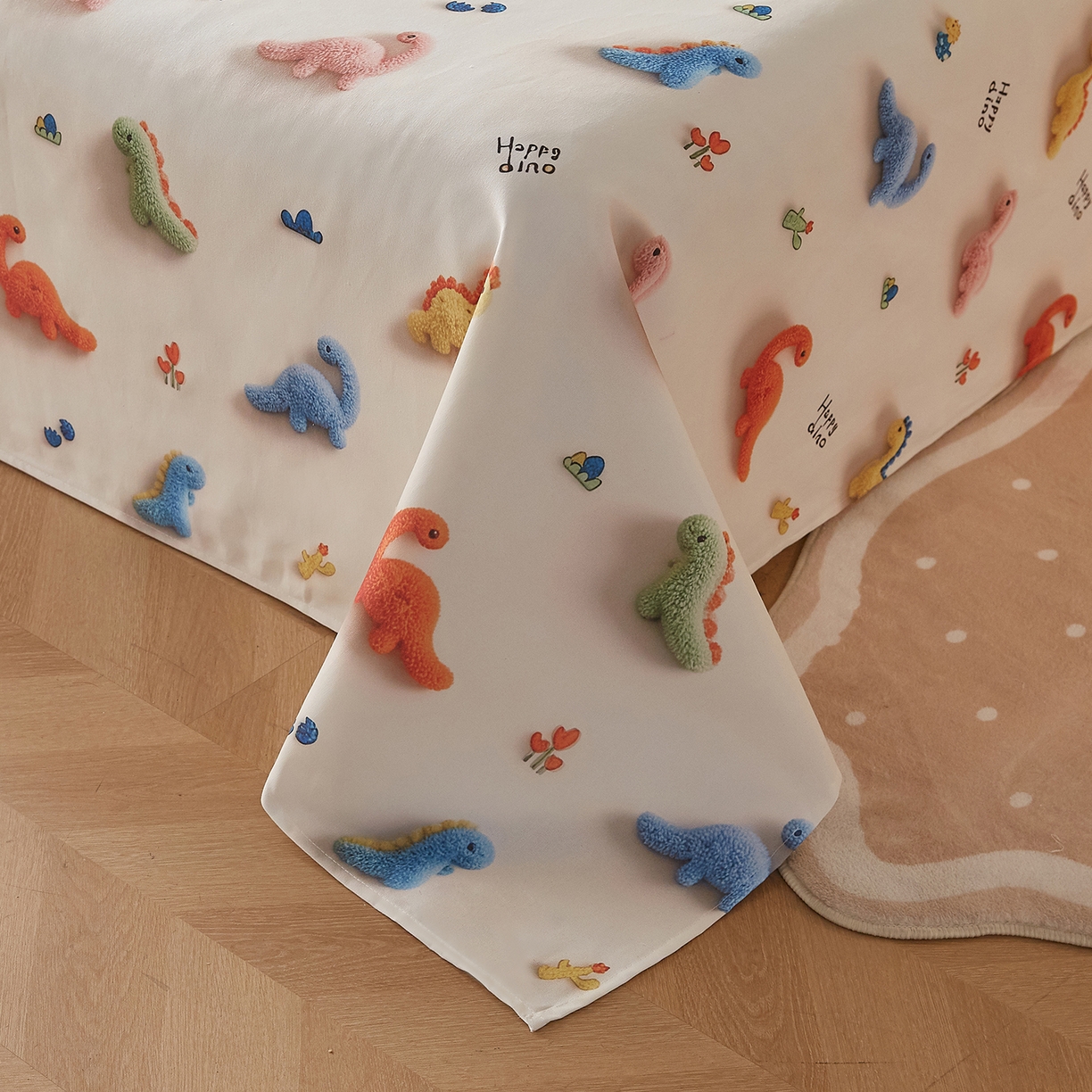 91家纺网 家纺一手货源 找家纺 奇丝雅 2026新款数码印花5D加厚老粗布床单单件双人家用特厚被单三件套学生宿舍床单凉席 彩萌龙园