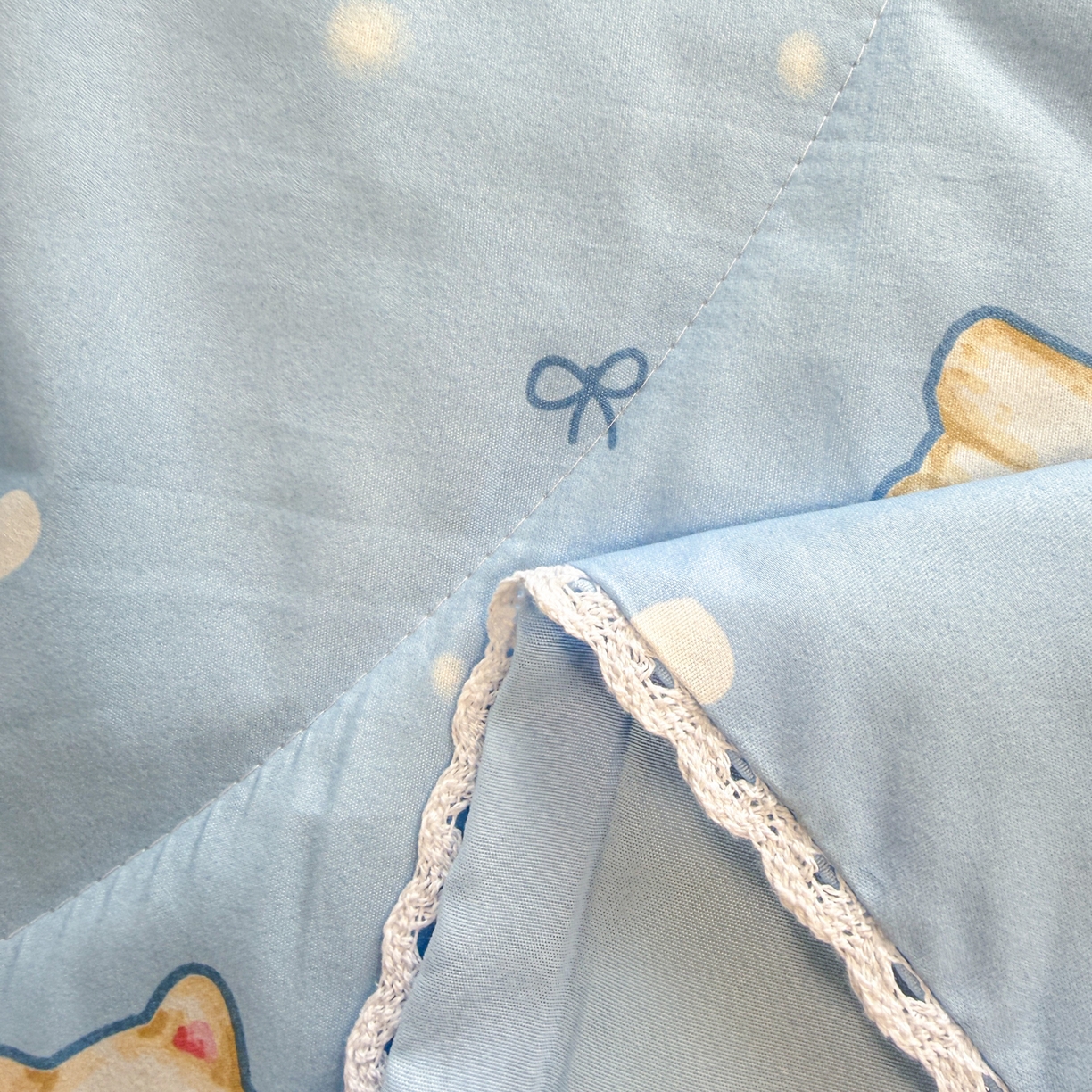 91家纺网 家纺一手货源 找家纺 慕尚家纺 2026新款乳胶凉席夏被空调被夏凉被套装组合 糯米狗