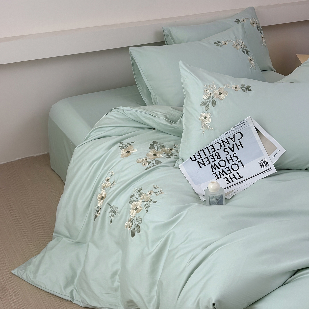 91家纺网 家纺一手货源 找家纺 （总）合欢（原天一阁） 2026春夏新款50s双股长绒棉100支刺绣全棉纯棉四件套礼盒装