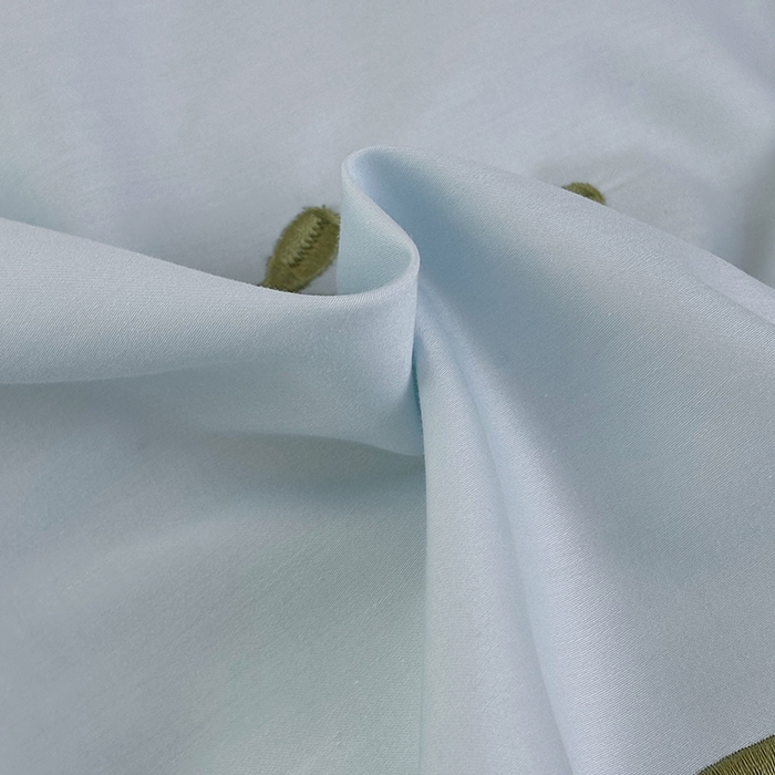 91家纺网 家纺一手货源 找家纺 合欢（原天一阁） 2026春夏新款50s双股长绒棉100支刺绣全棉纯棉四件套礼盒装 花颜-水军蓝