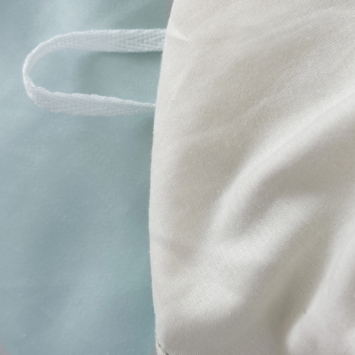 91家纺网 家纺一手货源 找家纺 合欢（原天一阁） 2026春夏新款50s双股长绒棉100支刺绣全棉纯棉四件套礼盒装 清欢-流苏白+蓝