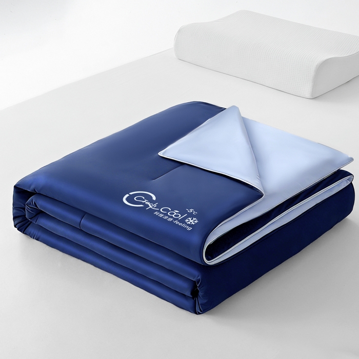 91家纺网 家纺一手货源 找家纺 （总）蓝雀翎 2026新款凉感丝抗菌夏被