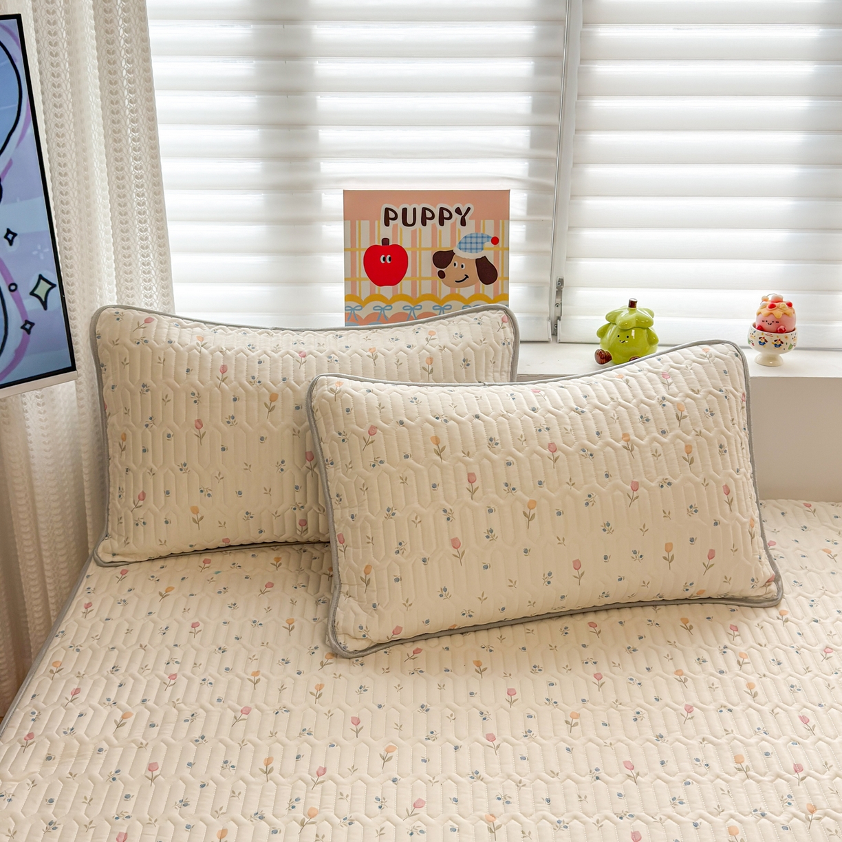 91家纺网 家纺一手货源 找家纺 慕尚家纺 2026新款乳胶凉席夏被空调被夏凉被套装组合 小仙朵儿