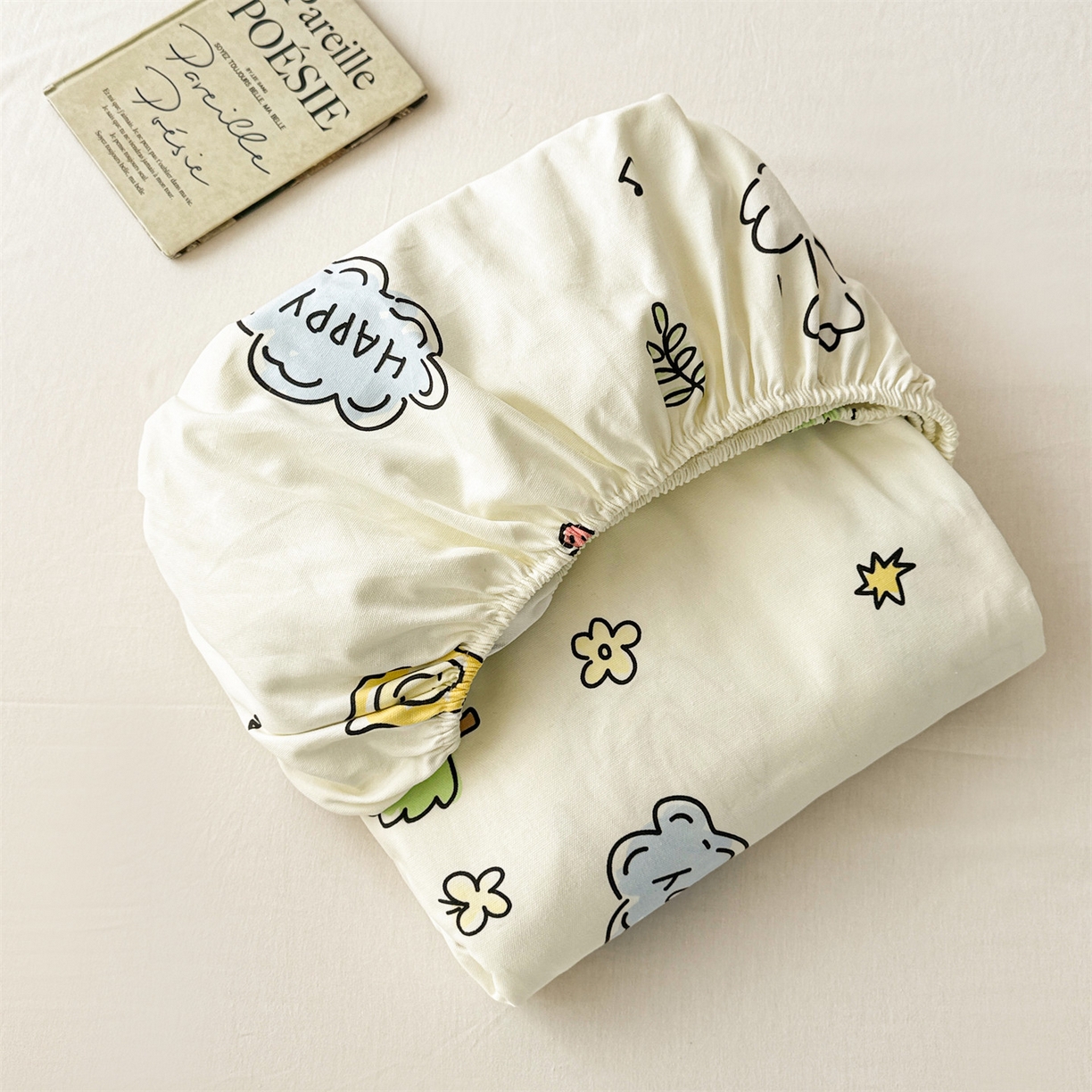 91家纺网 家纺一手货源 找家纺 名兮家居 2026春夏新款A类全棉纯棉老粗布床笠 床笠单件 休闲时光