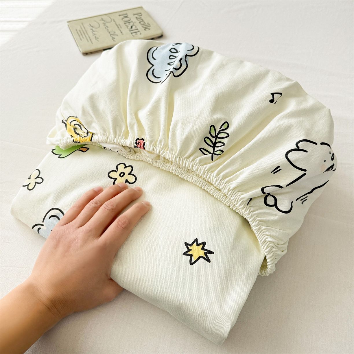 91家纺网 家纺一手货源 找家纺 名兮家居 2026春夏新款A类全棉纯棉老粗布床笠 床笠单件 休闲时光