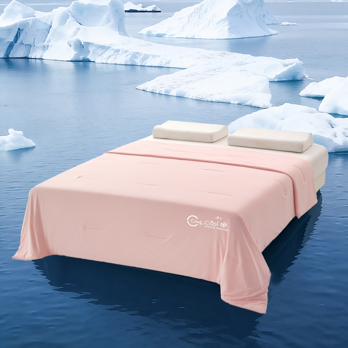 91家纺网 家纺一手货源 找家纺 蓝雀翎 2026新款凉感丝抗菌夏被 桔雾粉