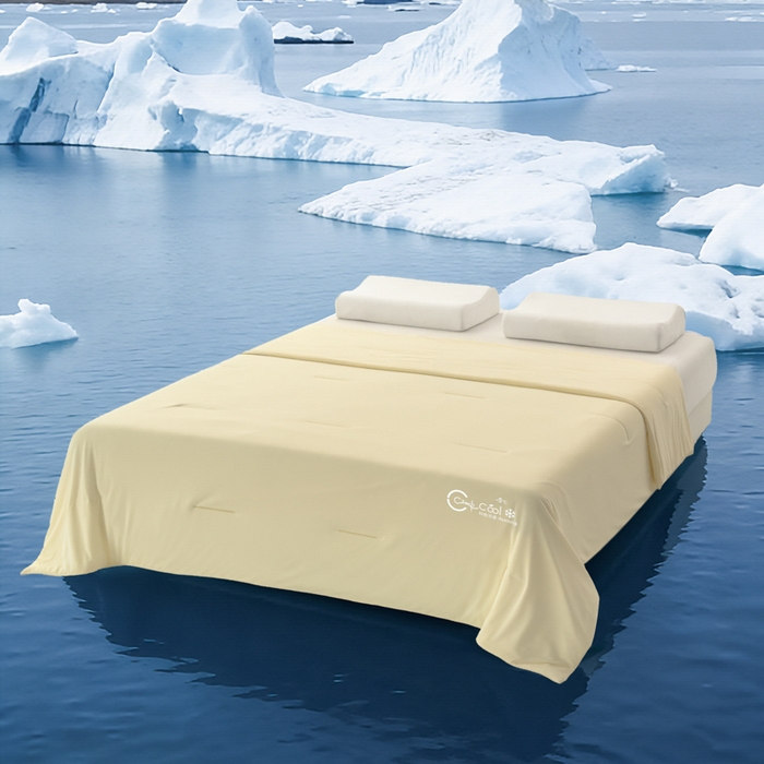 91家纺网 家纺一手货源 找家纺 蓝雀翎 2026新款凉感丝抗菌夏被 朦胧黄