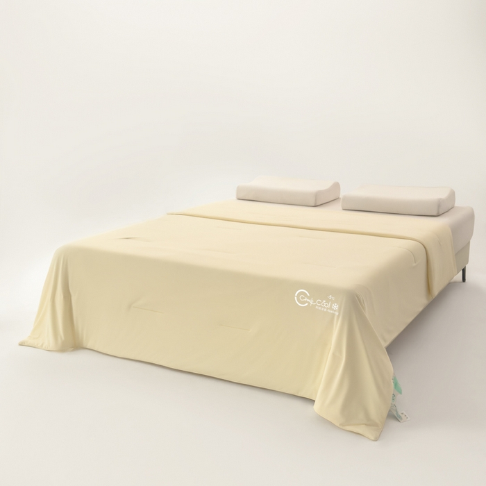 91家纺网 家纺一手货源 找家纺 蓝雀翎 2026新款凉感丝抗菌夏被 朦胧黄