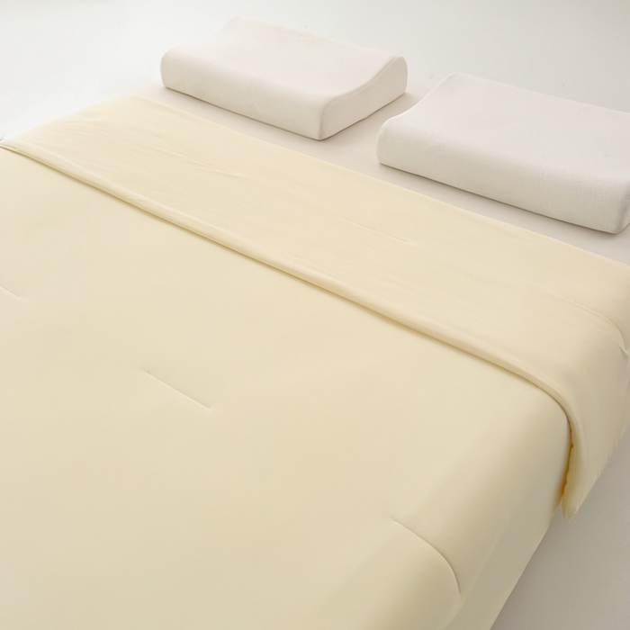 91家纺网 家纺一手货源 找家纺 蓝雀翎 2026新款凉感丝抗菌夏被 朦胧黄