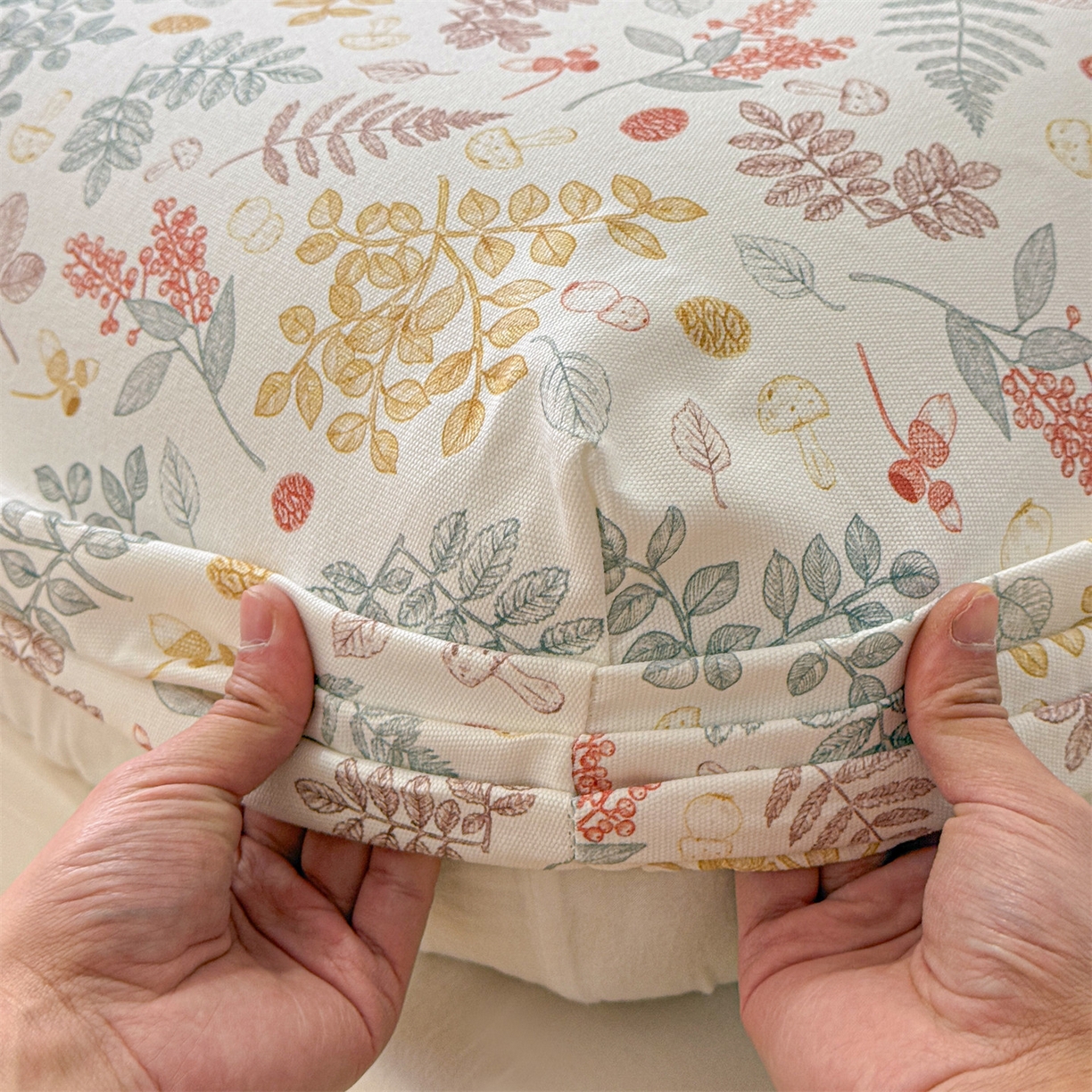 91家纺网 家纺一手货源 找家纺 名兮家居 2026春夏新款A类全棉纯棉老粗布床笠 床笠单件 叶语红果