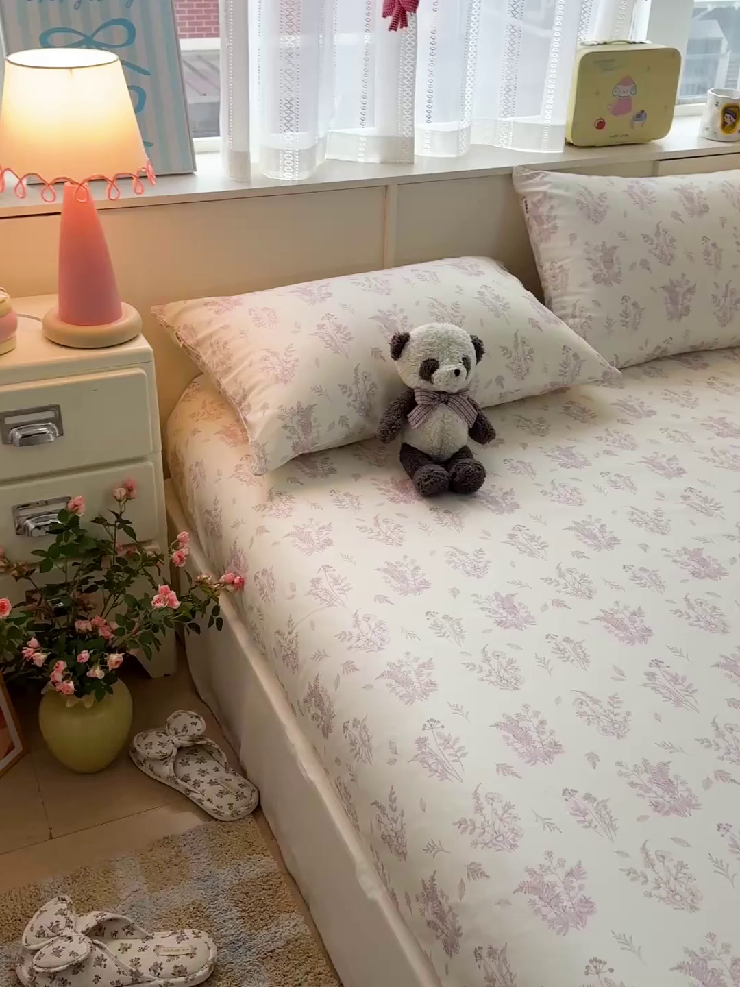 91家纺网 家纺一手货源 找家纺 名兮家居 2026春夏新款A类全棉纯棉老粗布床笠 床笠单件 紫雾