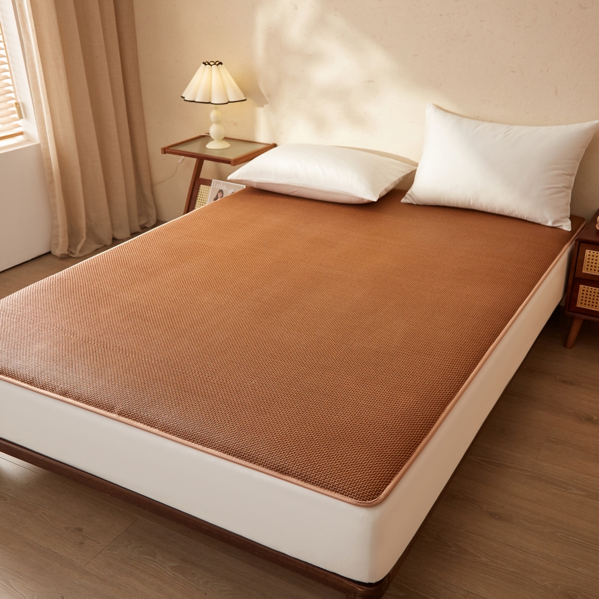 91家纺网 家纺一手货源 找家纺 （总）缦吉 2026新款藤席冰藤凉席多功能床垫榻榻米床护垫床褥双人加厚垫